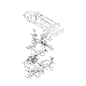 Drive System Diagram and Parts List for 13AF91AP056  Cub Cadet Lawn Tractor